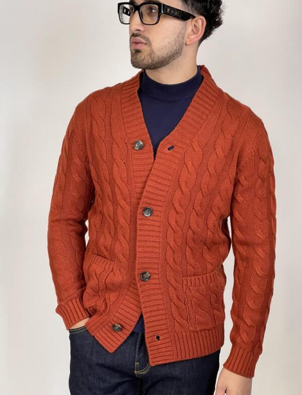 MARKUP Cardigan trecce misto lana